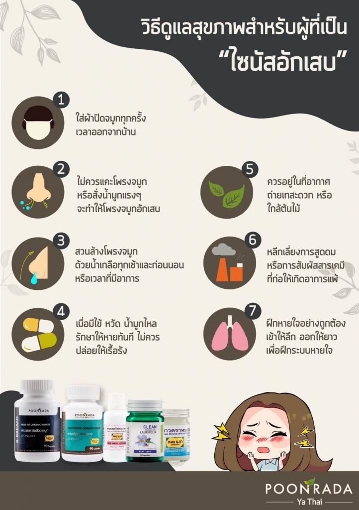 วิธีการดูแลสุขภาพสำหรับคนเป็นริดสีดวงจมูก ไซนัสอักเสบ ภูมิแพ้
