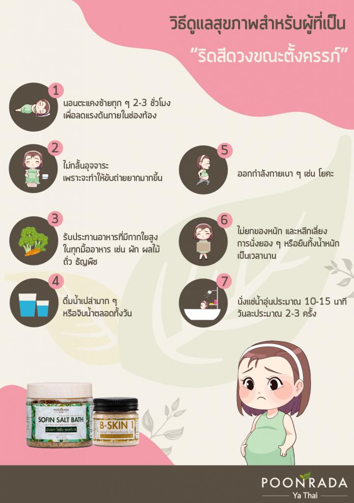 วิธีดูแลสุขภาพคุณแม่ตั้งครรภ์ที่เป็นริดสีดวงทวาร
