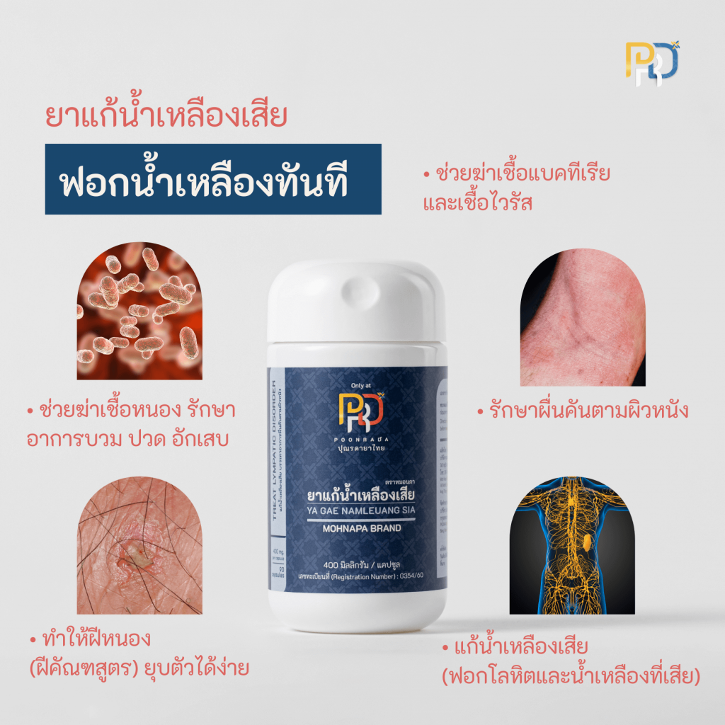 สรรพคุณ ยาแก้น้ำเหลืองเสีย B-treat สมุนไพรรักษาฝีคัณฑสูตร