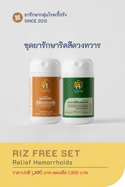 RIZ FREE ชุดสมุนไพรรักษาริดสีดวงทวาร ชนิดภายใน