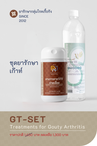 ยาสมุนไพรรักษา เก๊าท์ ข้ออักเสบ GT-SET